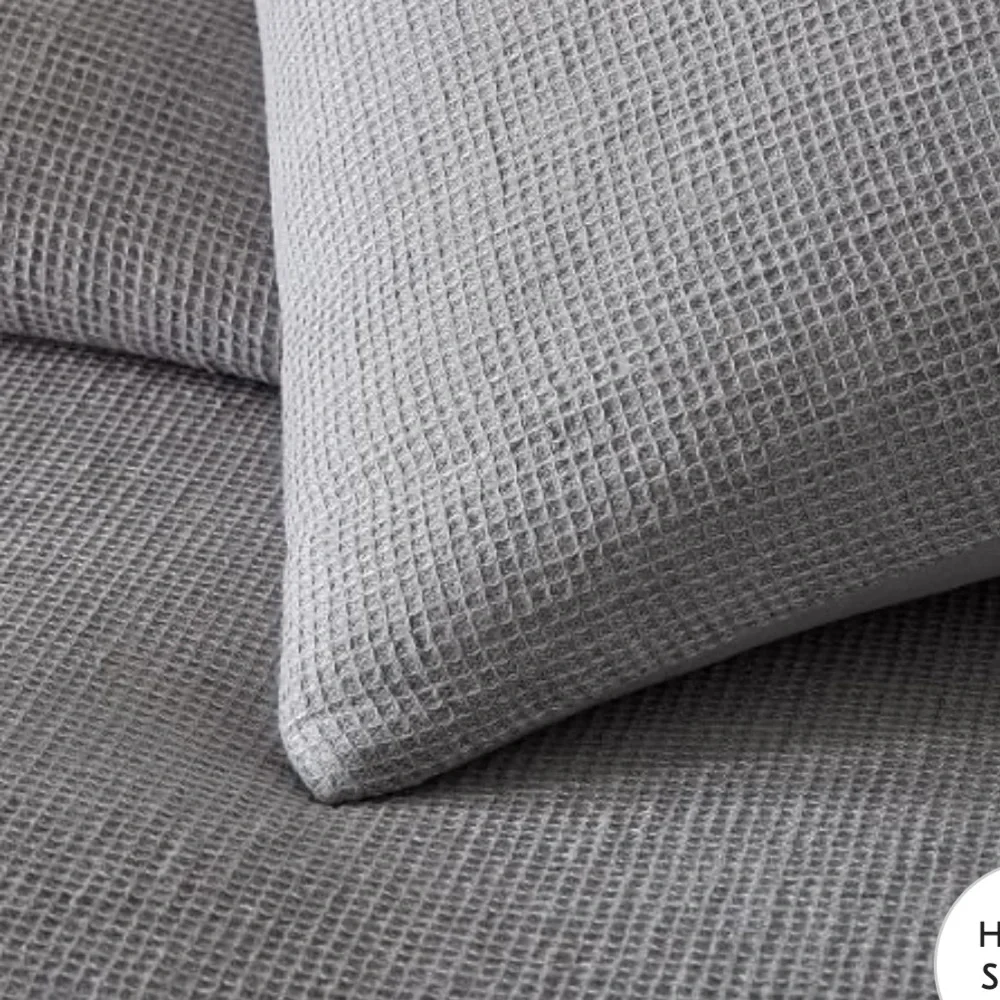 West Elm European Flax Linen Mini Waffle Standard Sham in Ash